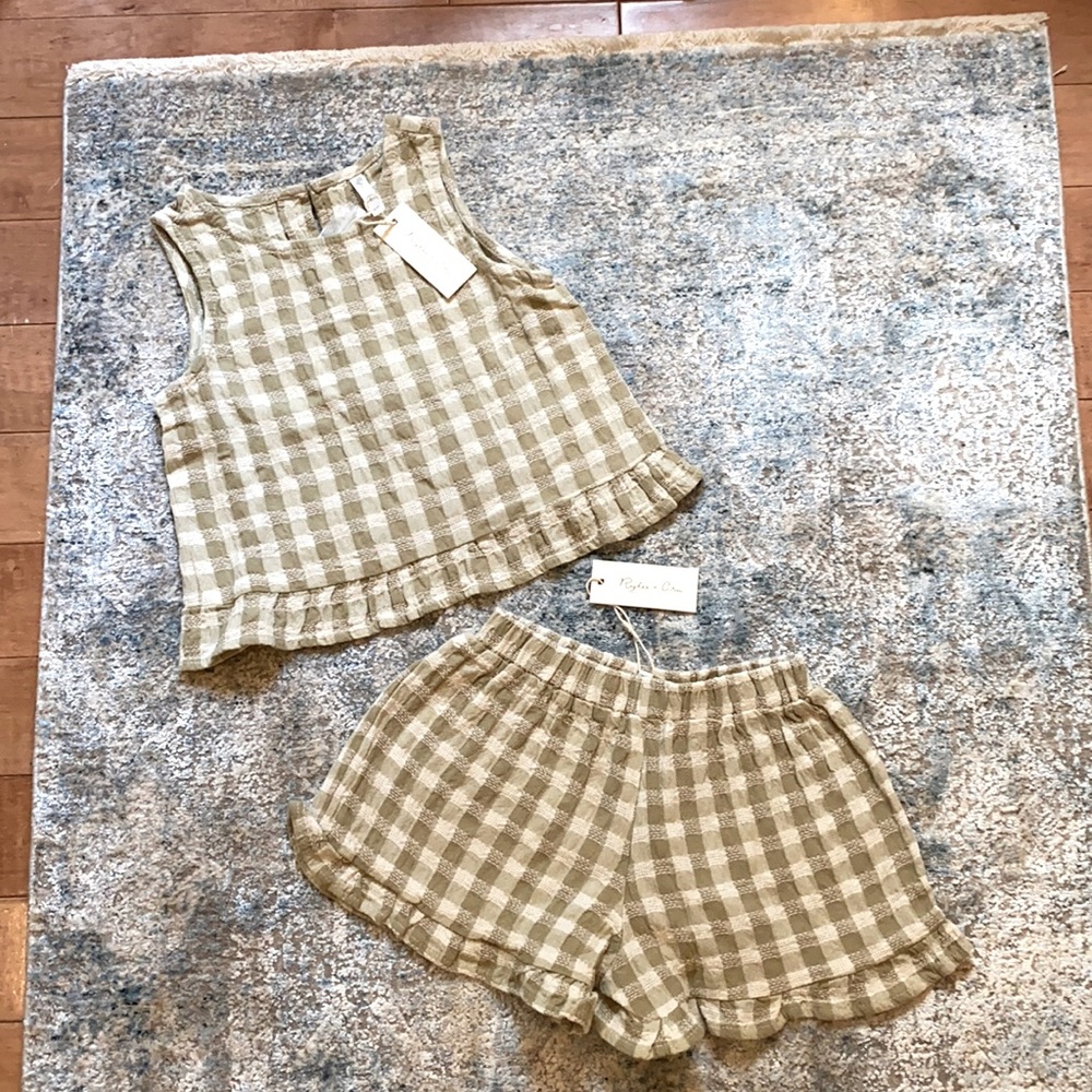 Rylee + Cru Leonie top and Cardiff shorts NWT 6-7y